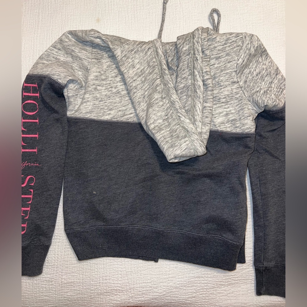 Hollister Gray and Pink hoodie - Picture 2 of 2